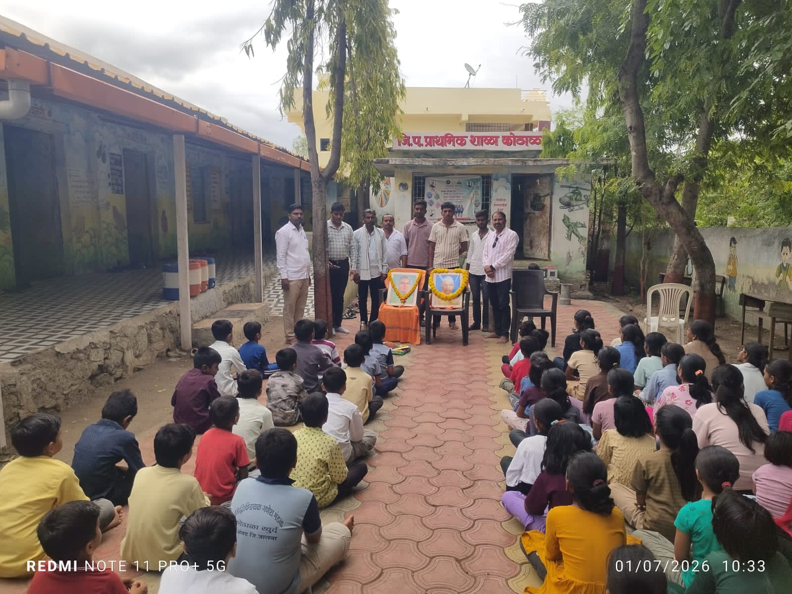 कृषी दिनानिमित्त विद्यार्थी व शेतकऱ्यांना आधुनिक शेतीचे धडे; कोठाळा खु. येथे कृषि विभागाचा उपक्रम