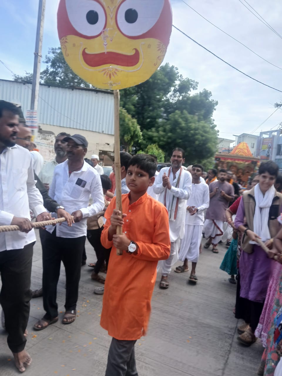 शिरवळ येथे इस्कान टेम्पलच्या वतीने जगन्नाथ रथयात्रेची मिरवणूक